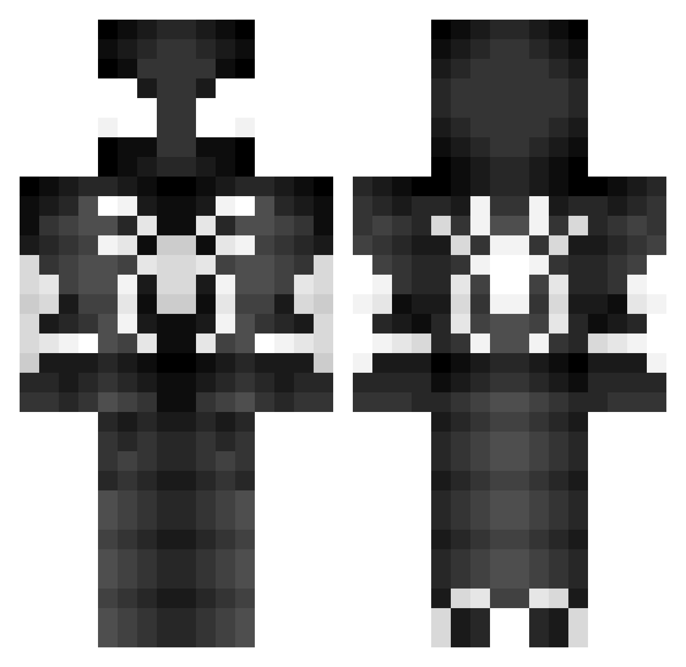 WootahOOF Minecraft skin, front and back view