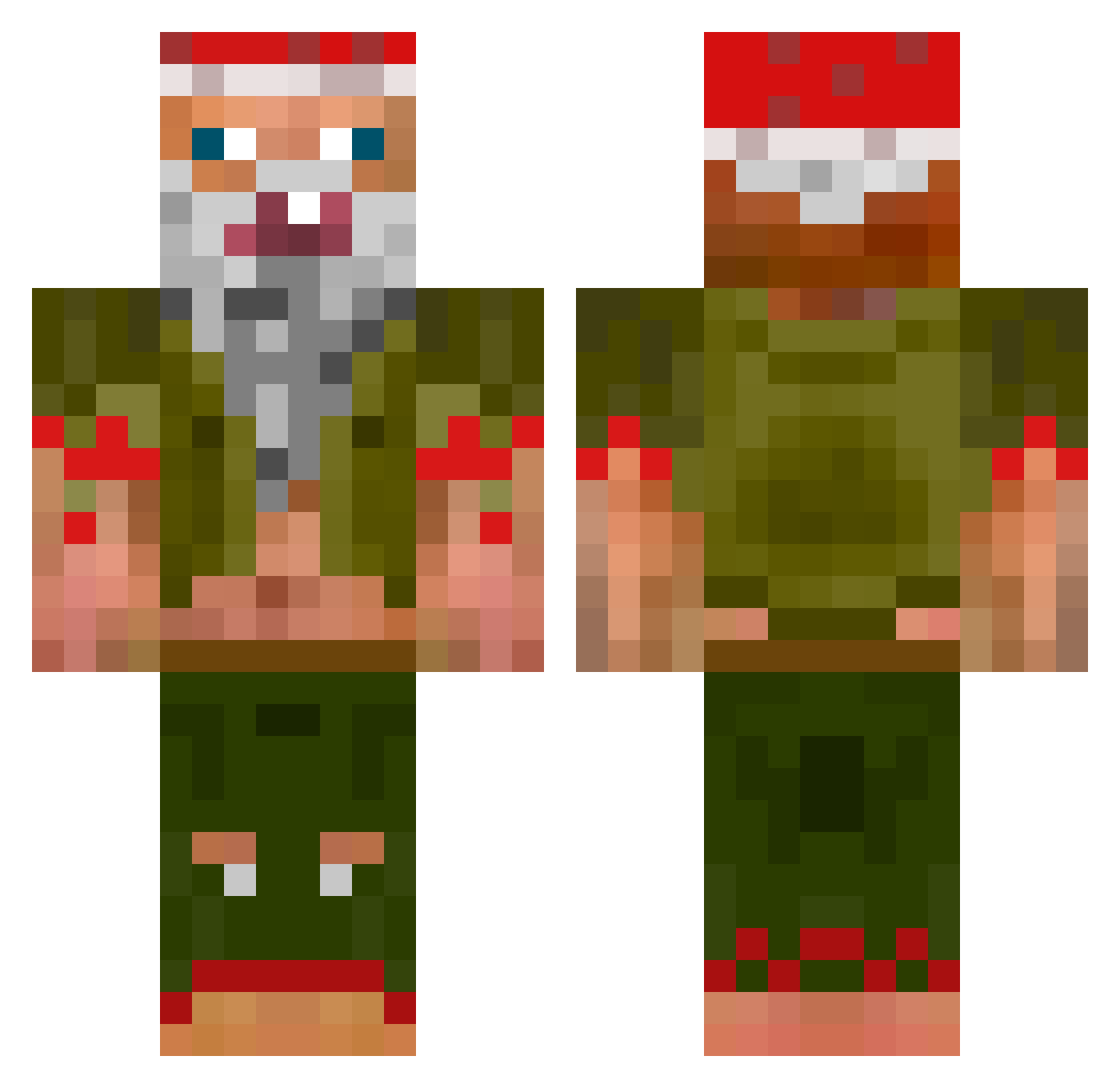 Duckyys Minecraft skin, front and back view