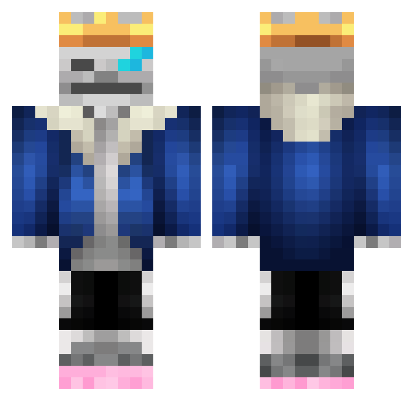 2saeedoo Minecraft skin, front and back view