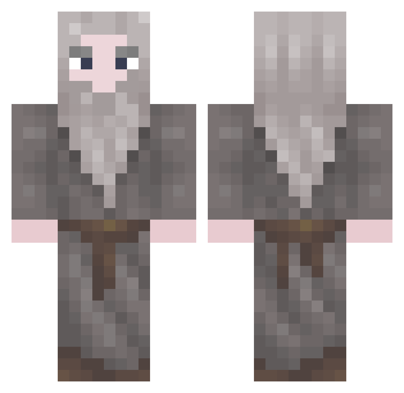 Darkhelios35 Minecraft skin, front and back view