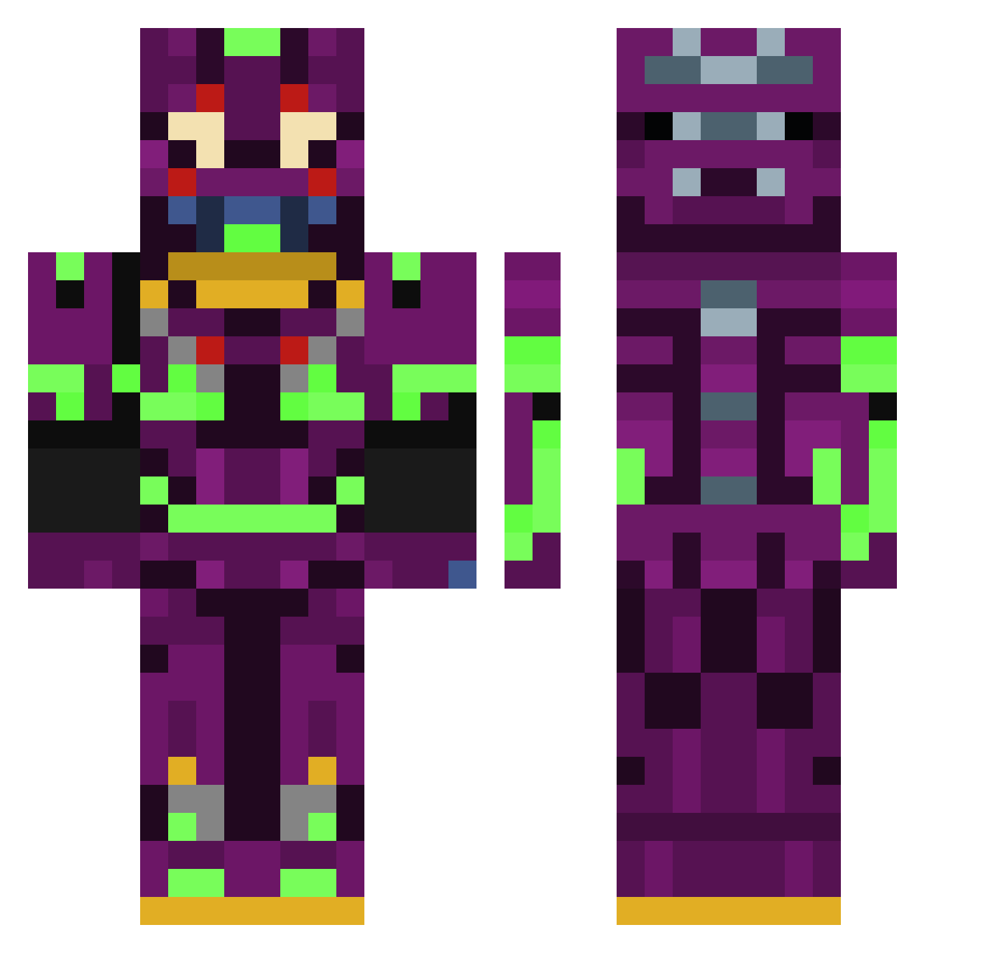 ciao900 Minecraft skin, front and back view