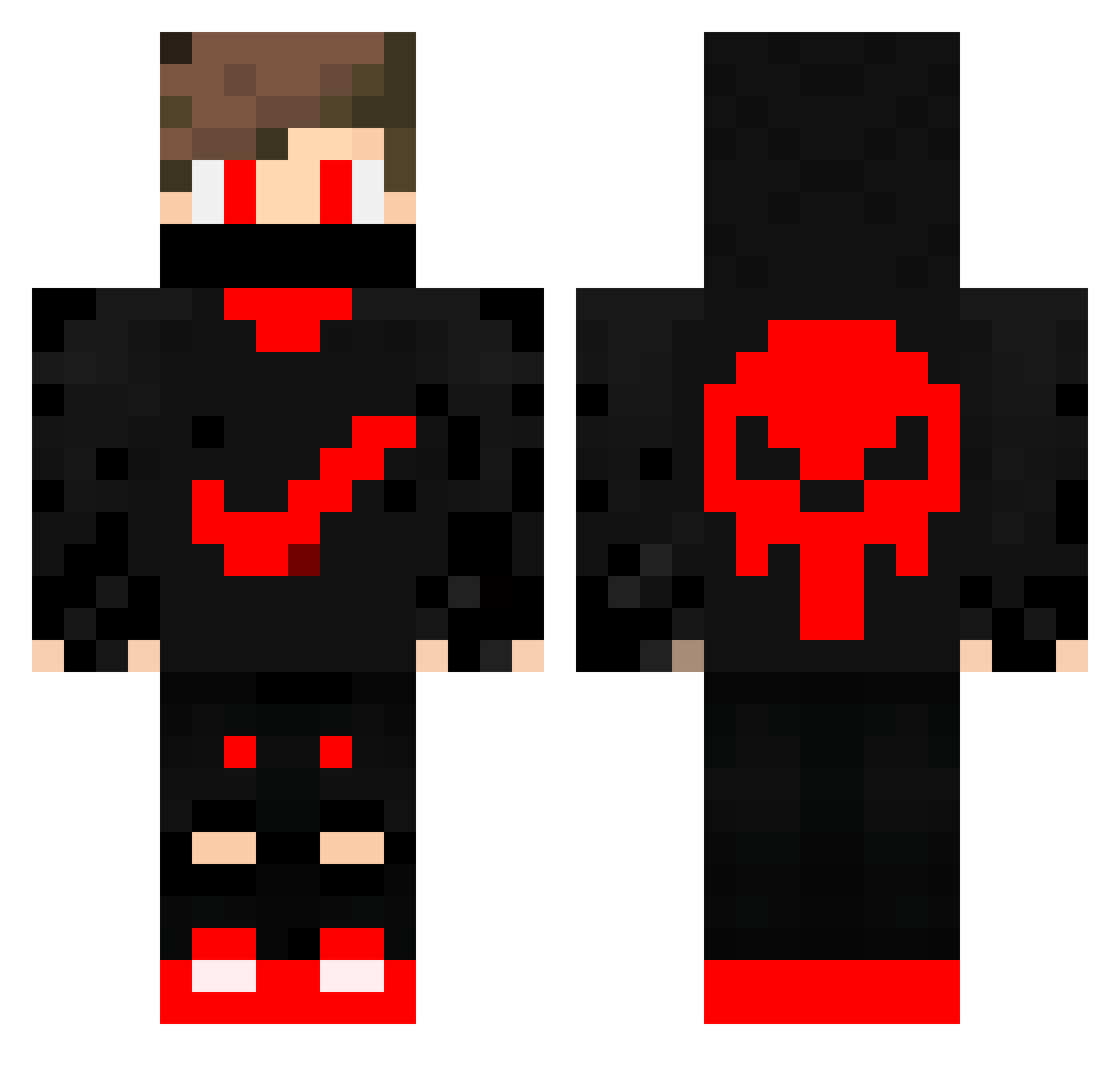 flng Minecraft skin, front and back view