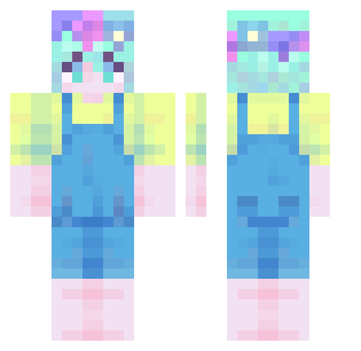 DDDutchie Minecraft skin, front and back view