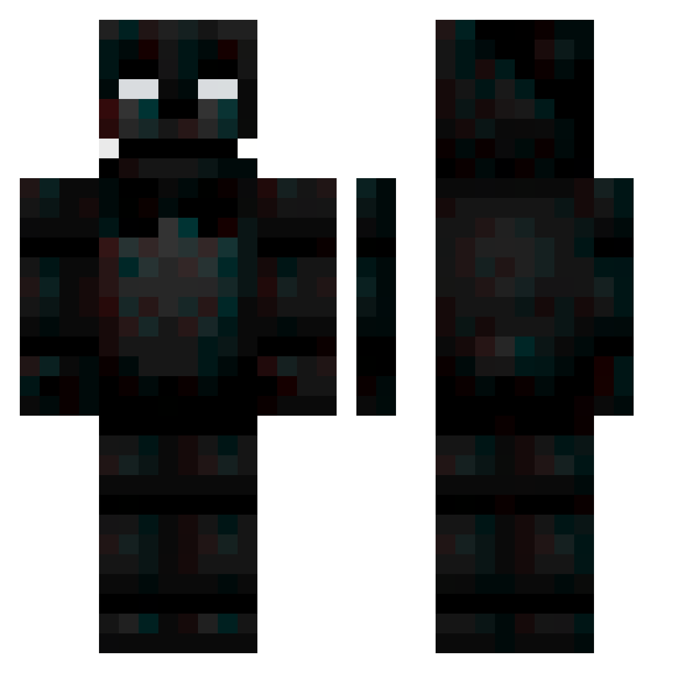 Neko_Nyanika Minecraft skin, front and back view