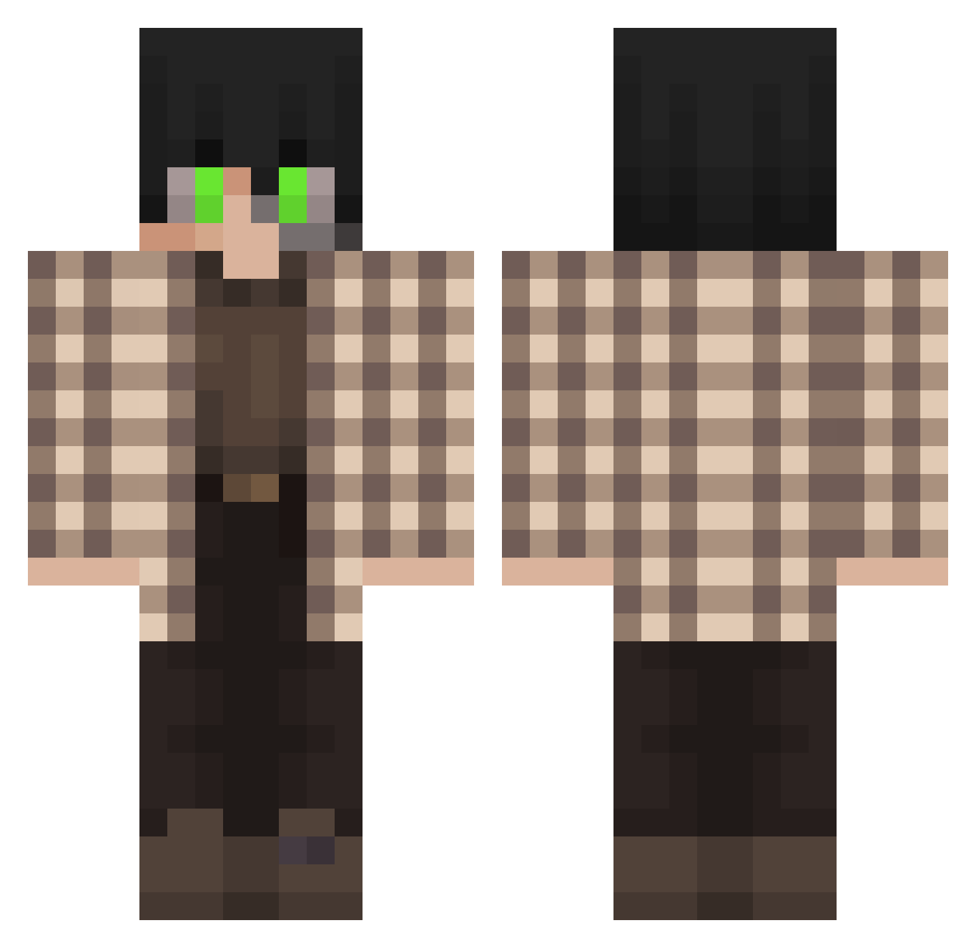 Zeni_lol Minecraft skin, front and back view