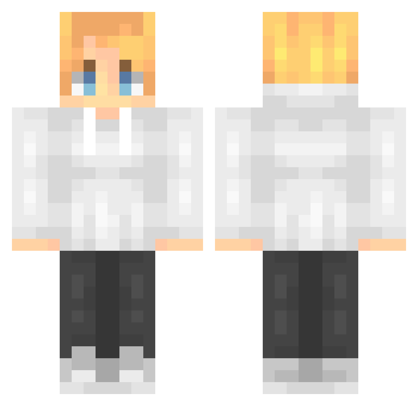 xXJakeyXx Minecraft skin, front and back view