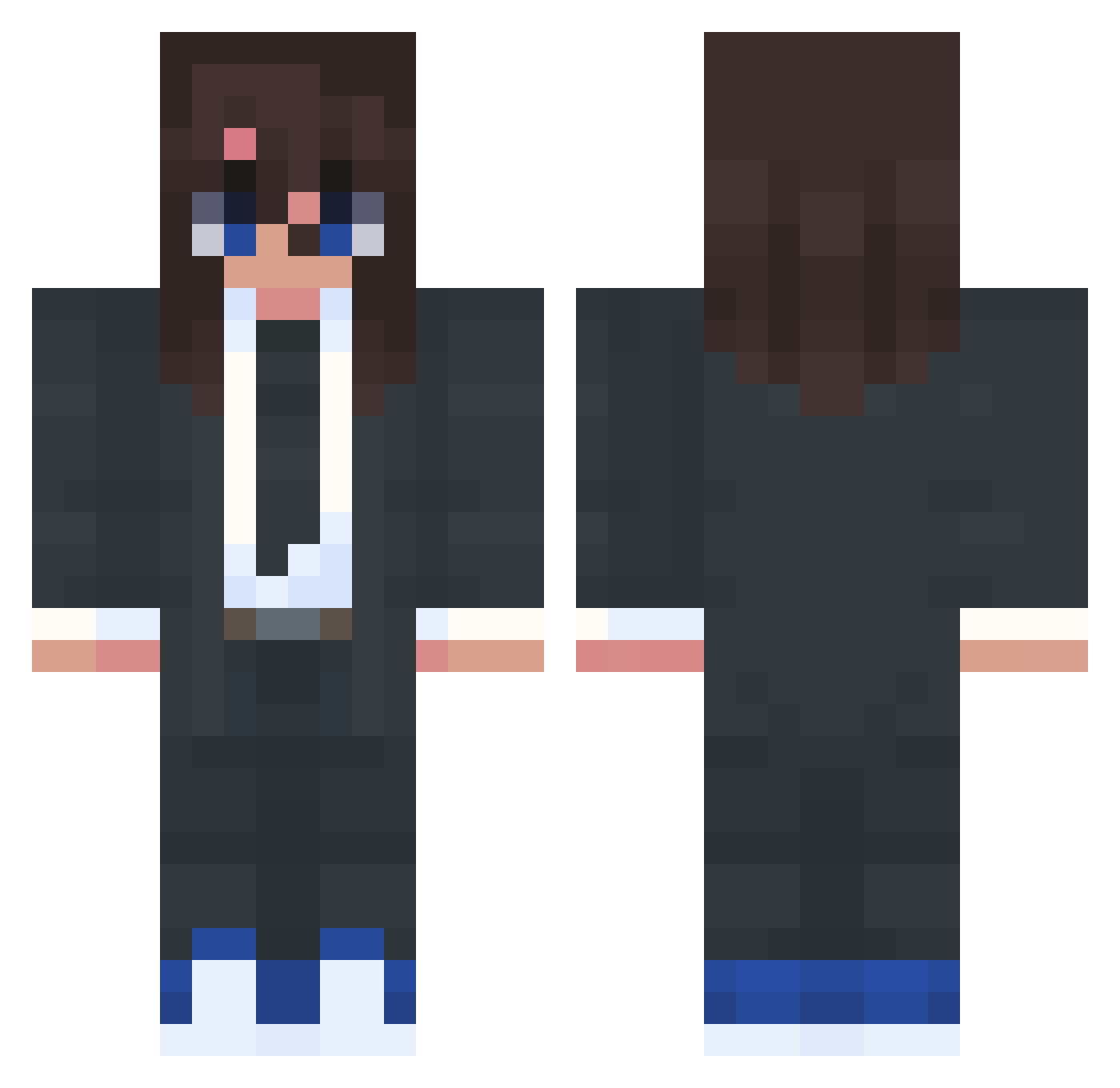 safners Minecraft skin, front and back view