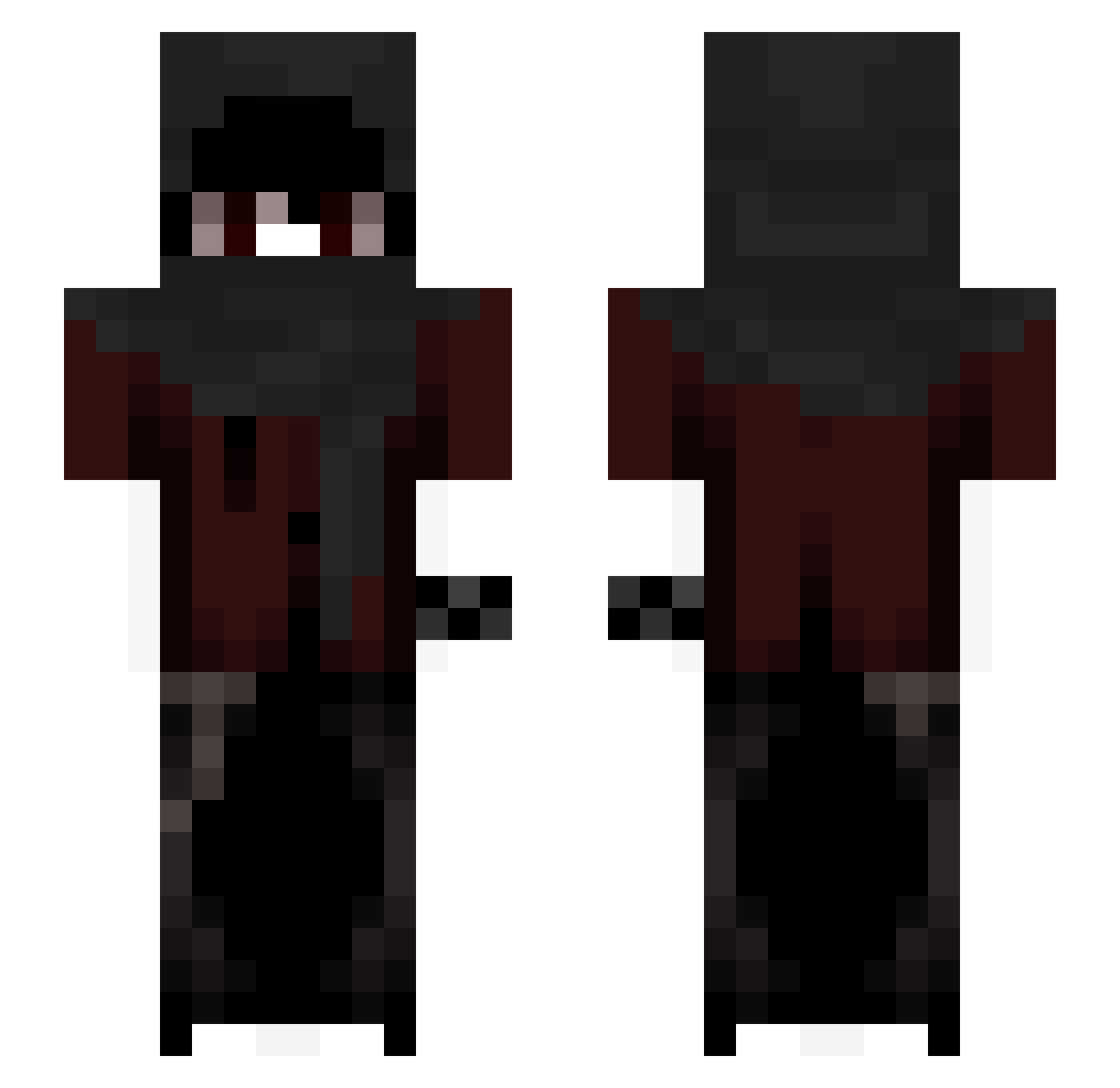 Oref Minecraft skin, front and back view