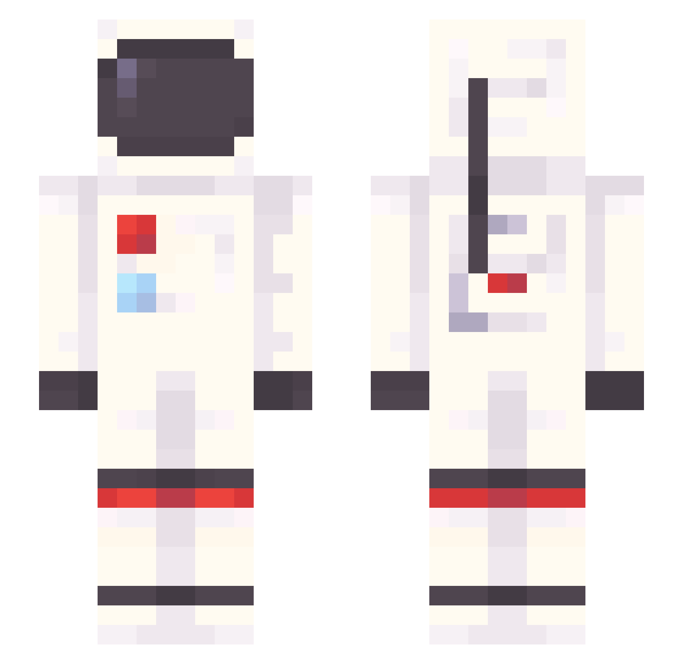 AstroTori Minecraft skin, front and back view