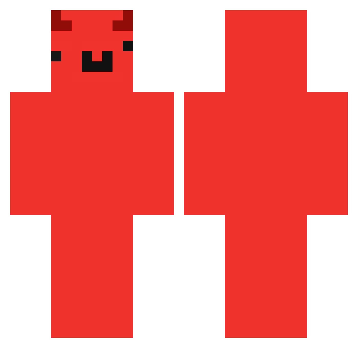 BobbyBeee Minecraft skin, front and back view