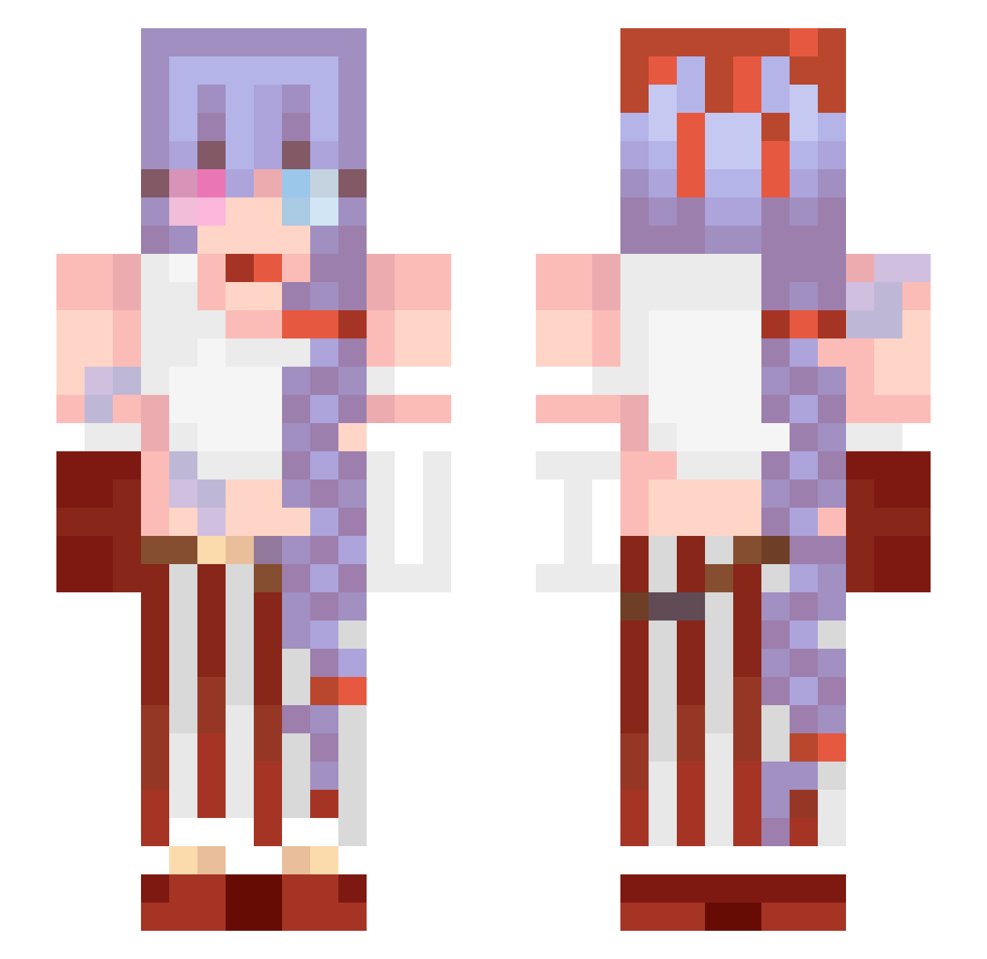 Rahkakeisari Minecraft skin, front and back view