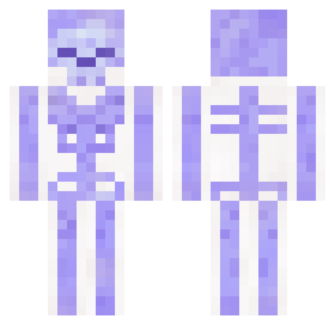 Hircus21 Minecraft skin, front and back view