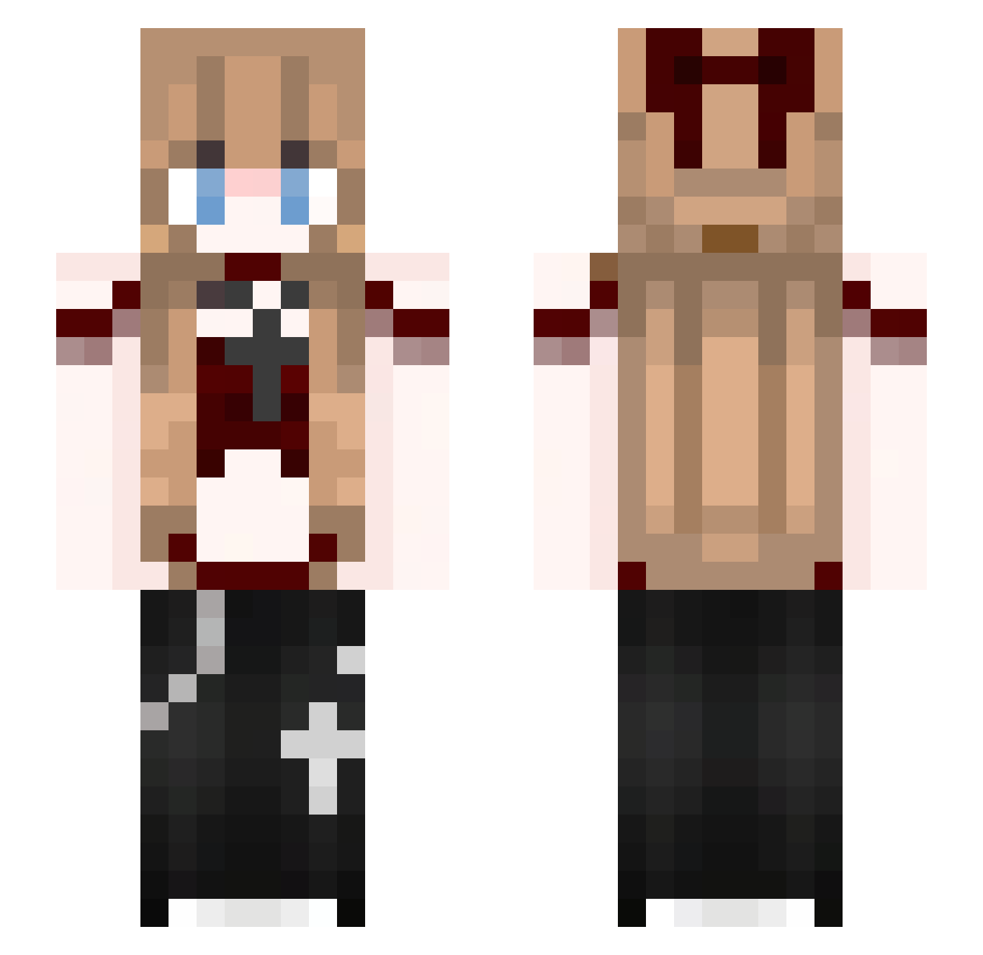 Kathrine Minecraft skin, front and back view
