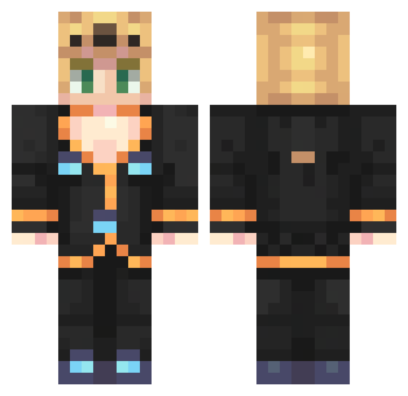 tzohaveadream Minecraft skin, front and back view