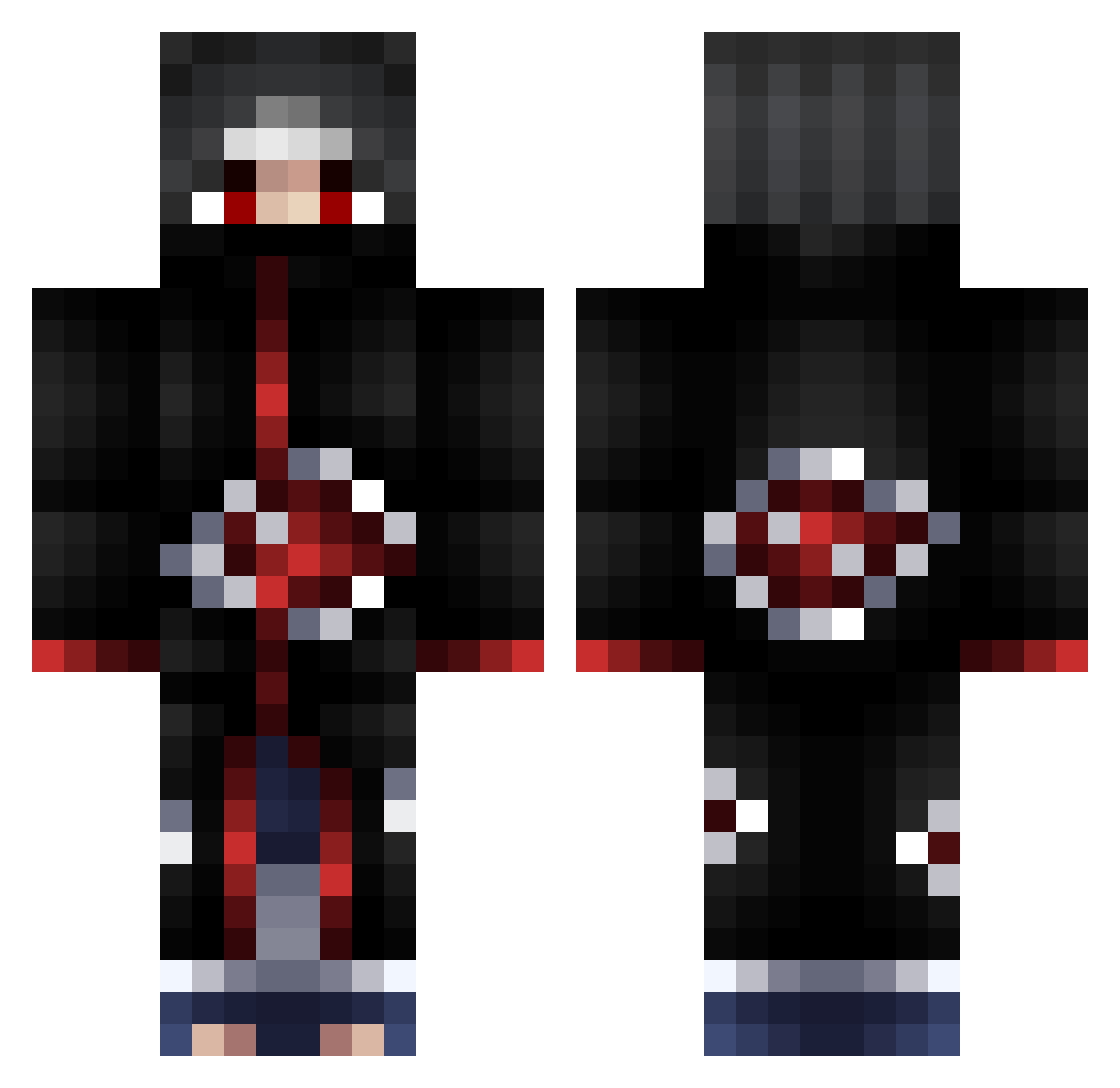 Juliab11 Minecraft skin, front and back view