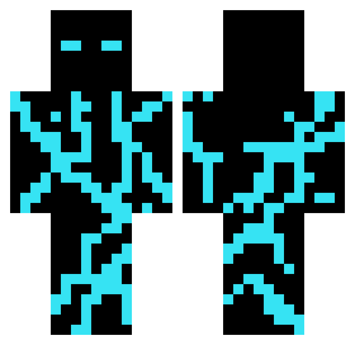 OdegardXD Minecraft skin, front and back view