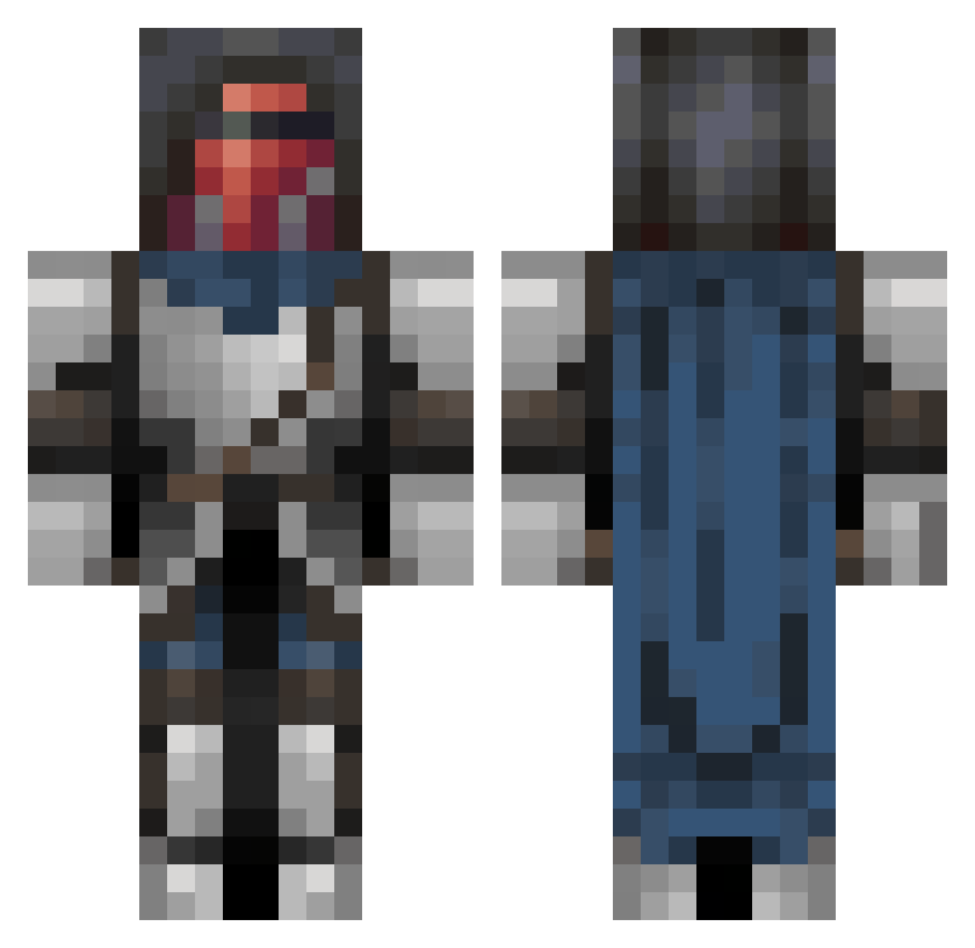 Jesteros_ Minecraft skin, front and back view