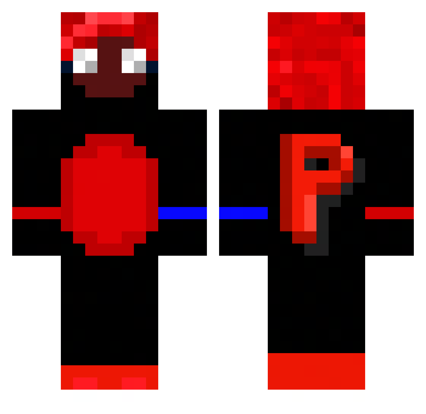 Proloisius Minecraft skin, front and back view