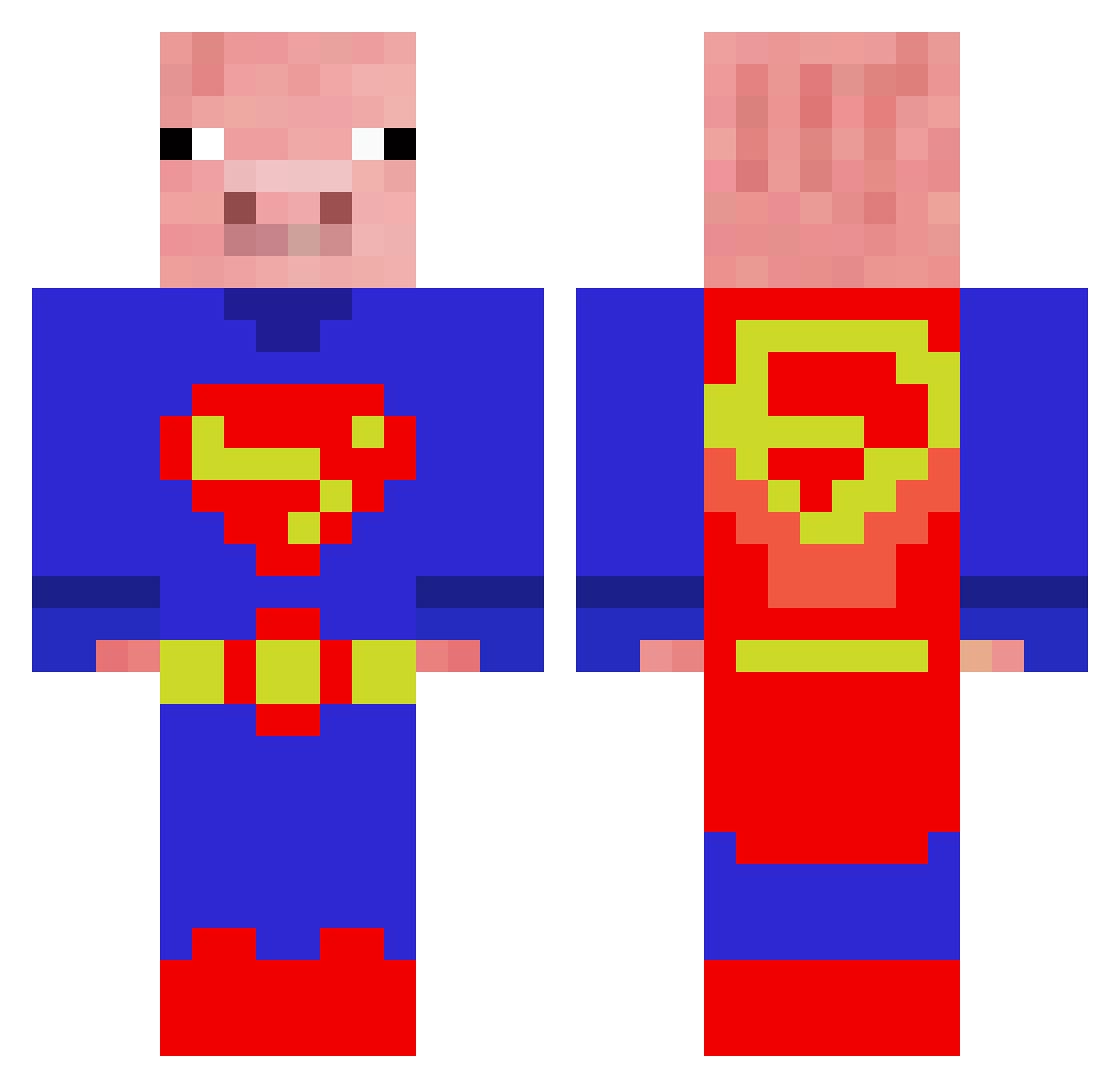 Cortinarius Minecraft skin, front and back view