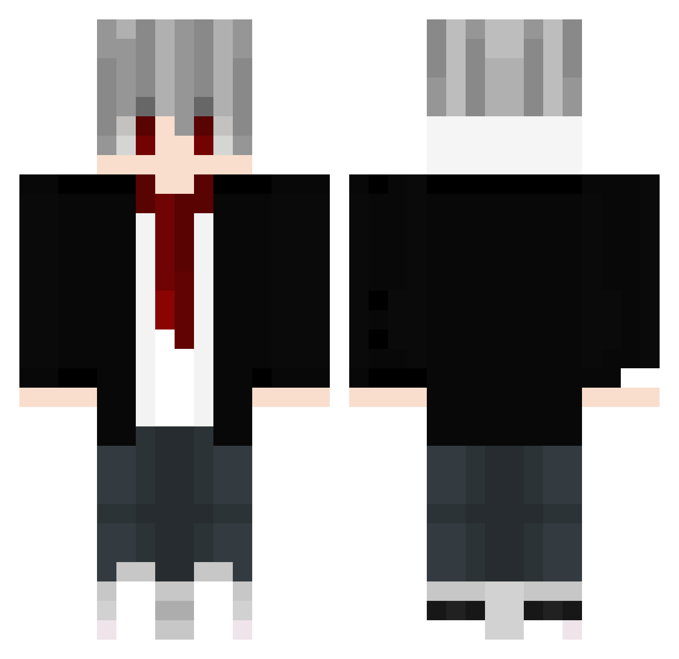 samuel8001 Minecraft skin, front and back view