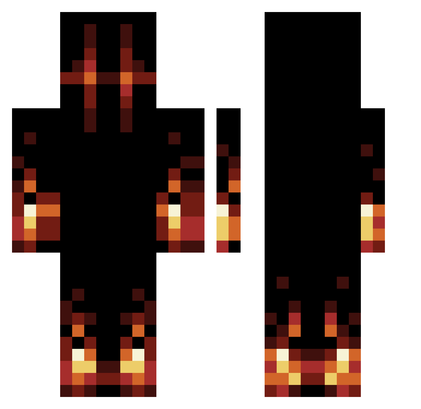 Tuquinhas0u Minecraft skin, front and back view