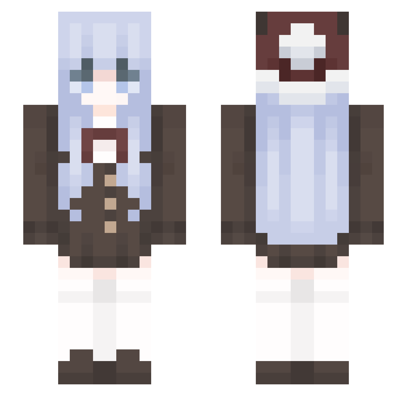 NotKylow Minecraft skin, front and back view