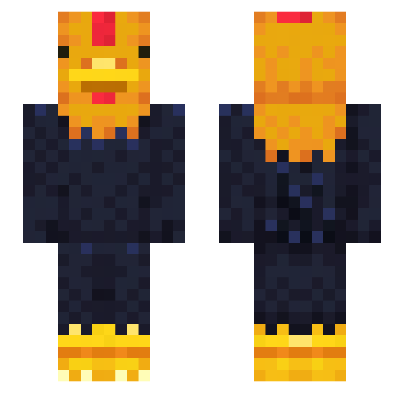 Theamazingpinky Minecraft skin, front and back view
