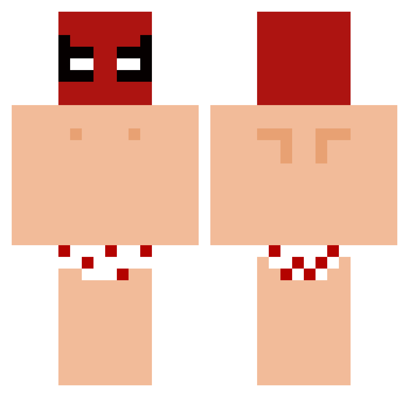PX___20 Minecraft skin, front and back view