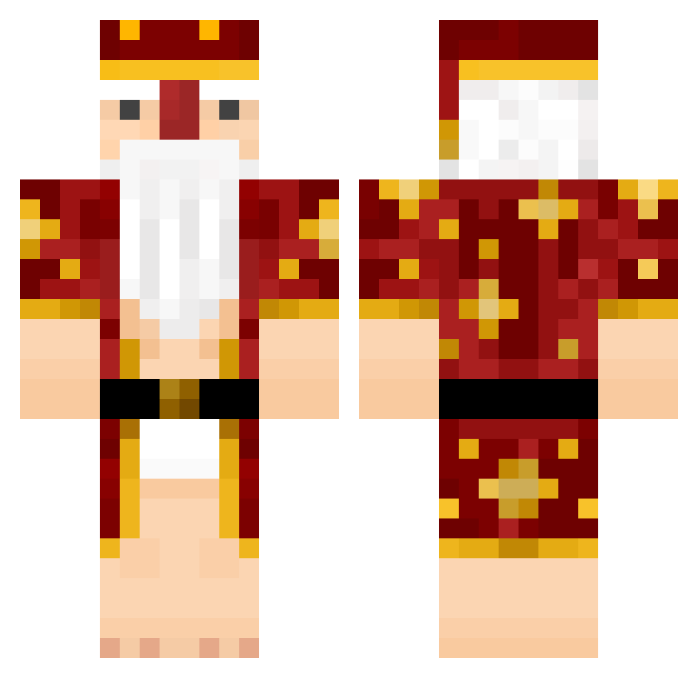 DaNice Minecraft skin, front and back view