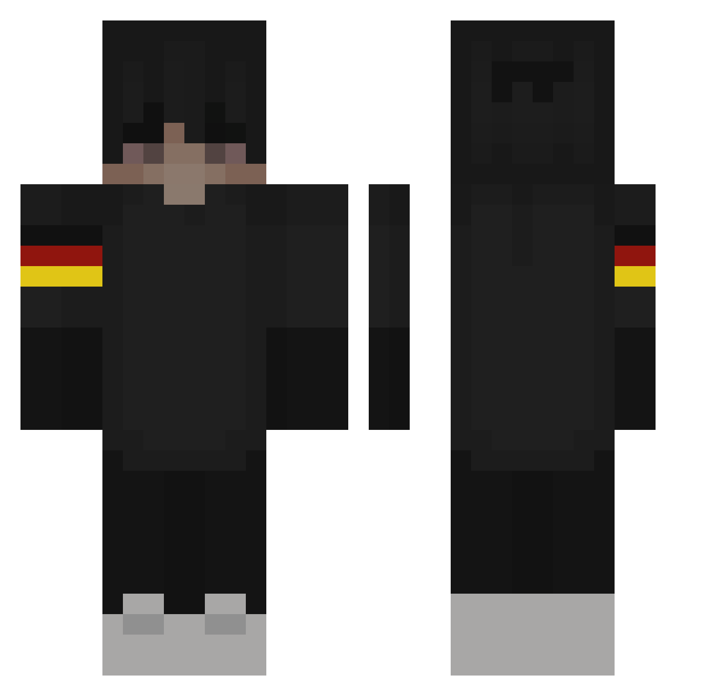 7val Minecraft skin, front and back view