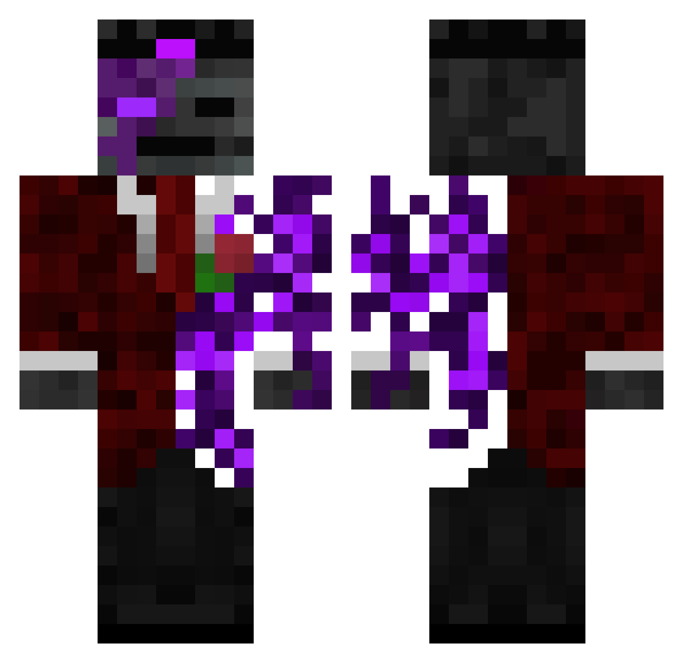 Wari4cik Minecraft skin, front and back view