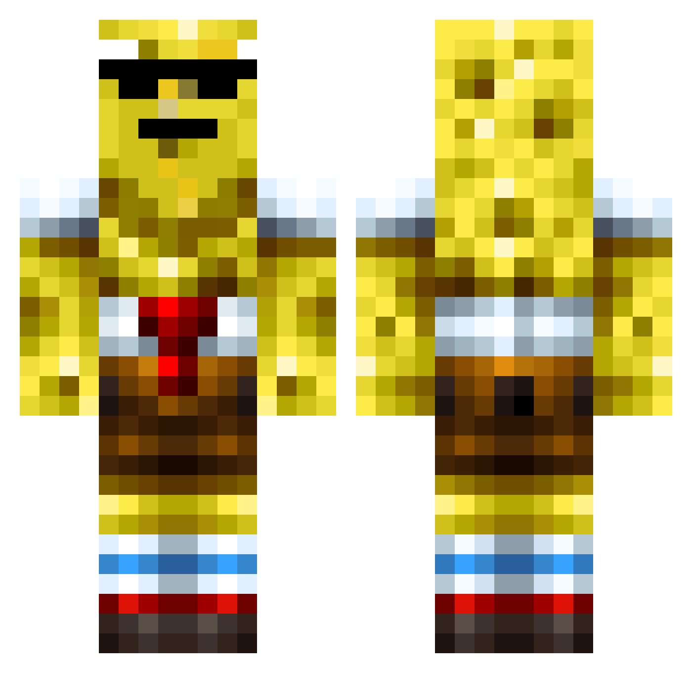 Tomasko41 Minecraft skin, front and back view