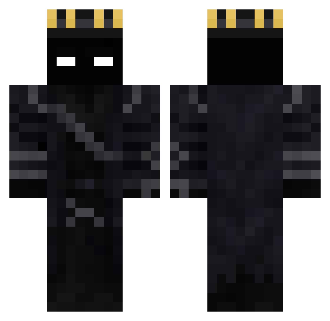 Syntax367 Minecraft skin, front and back view