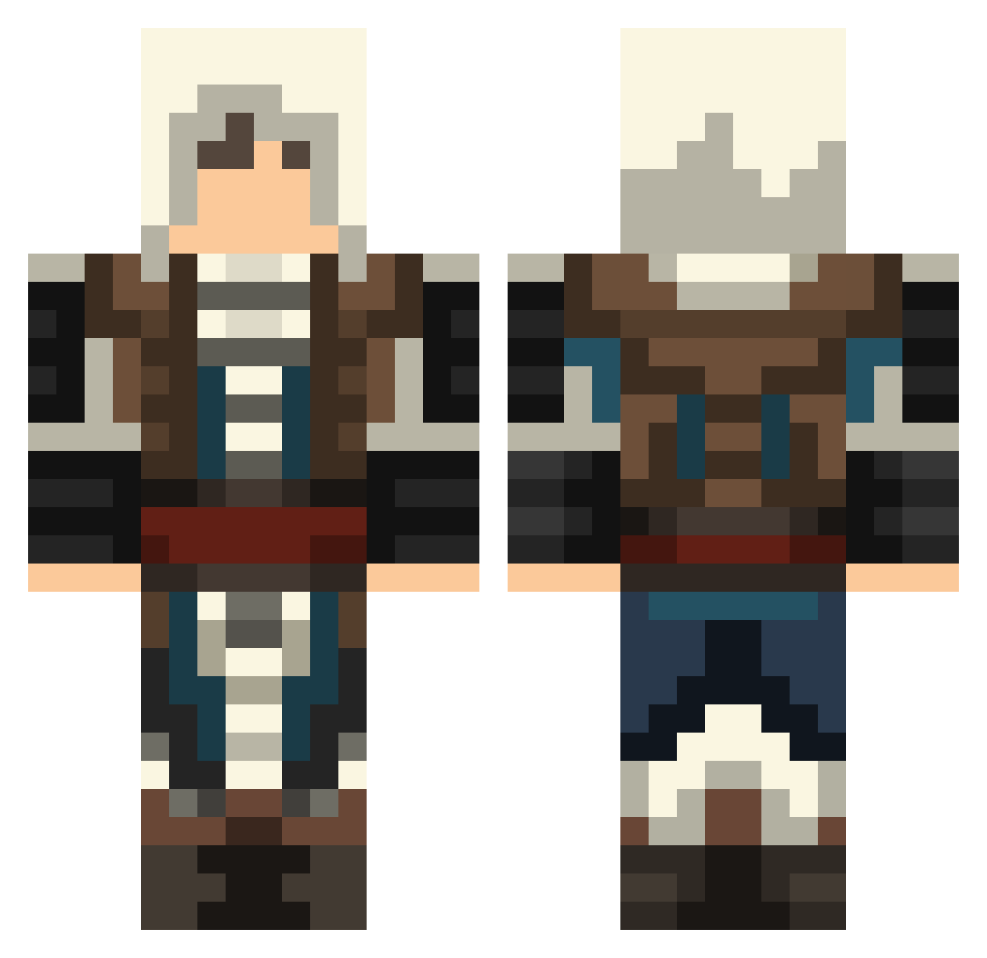 Duende Minecraft skin, front and back view