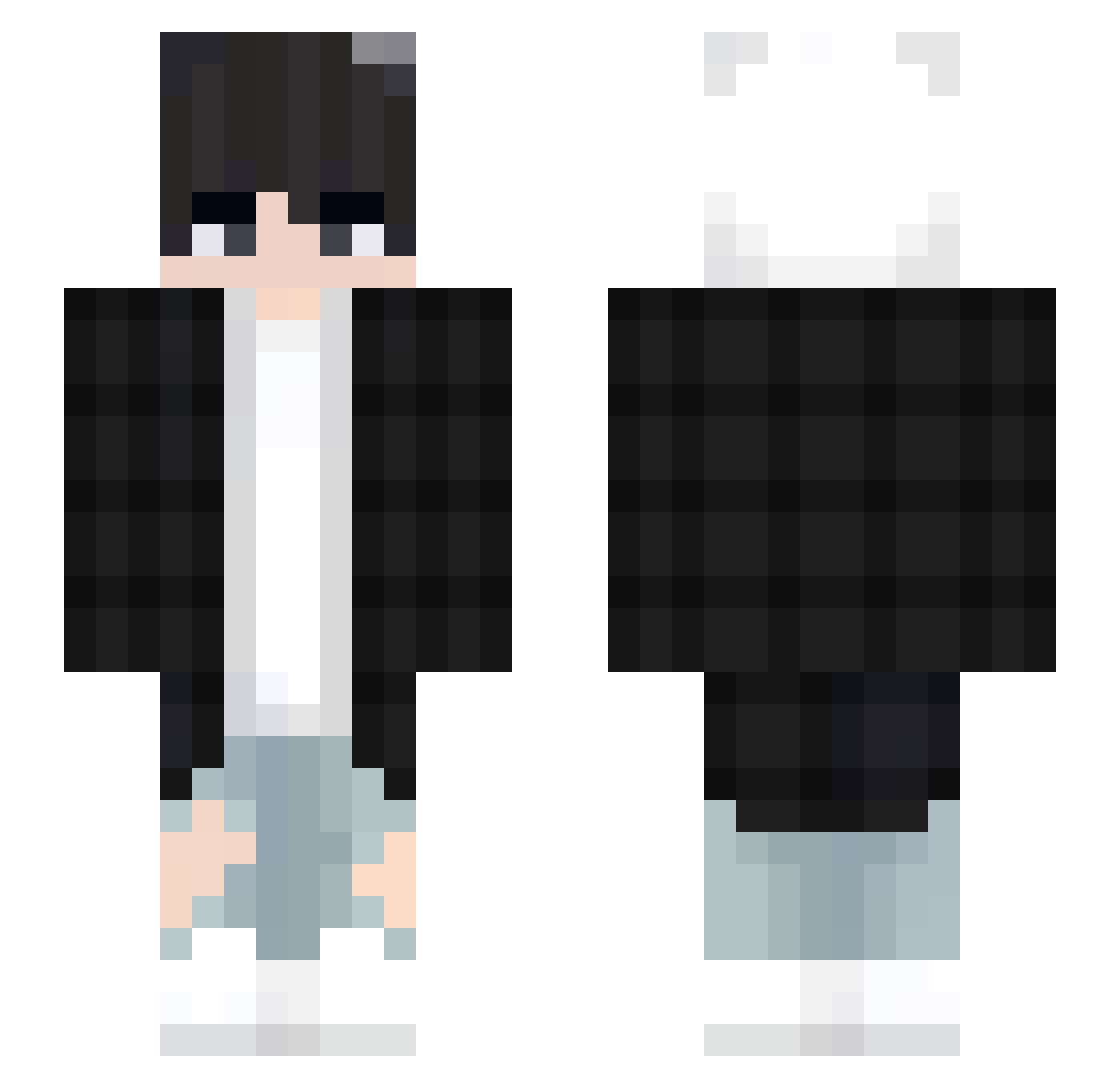 yunu_shim Minecraft skin, front and back view