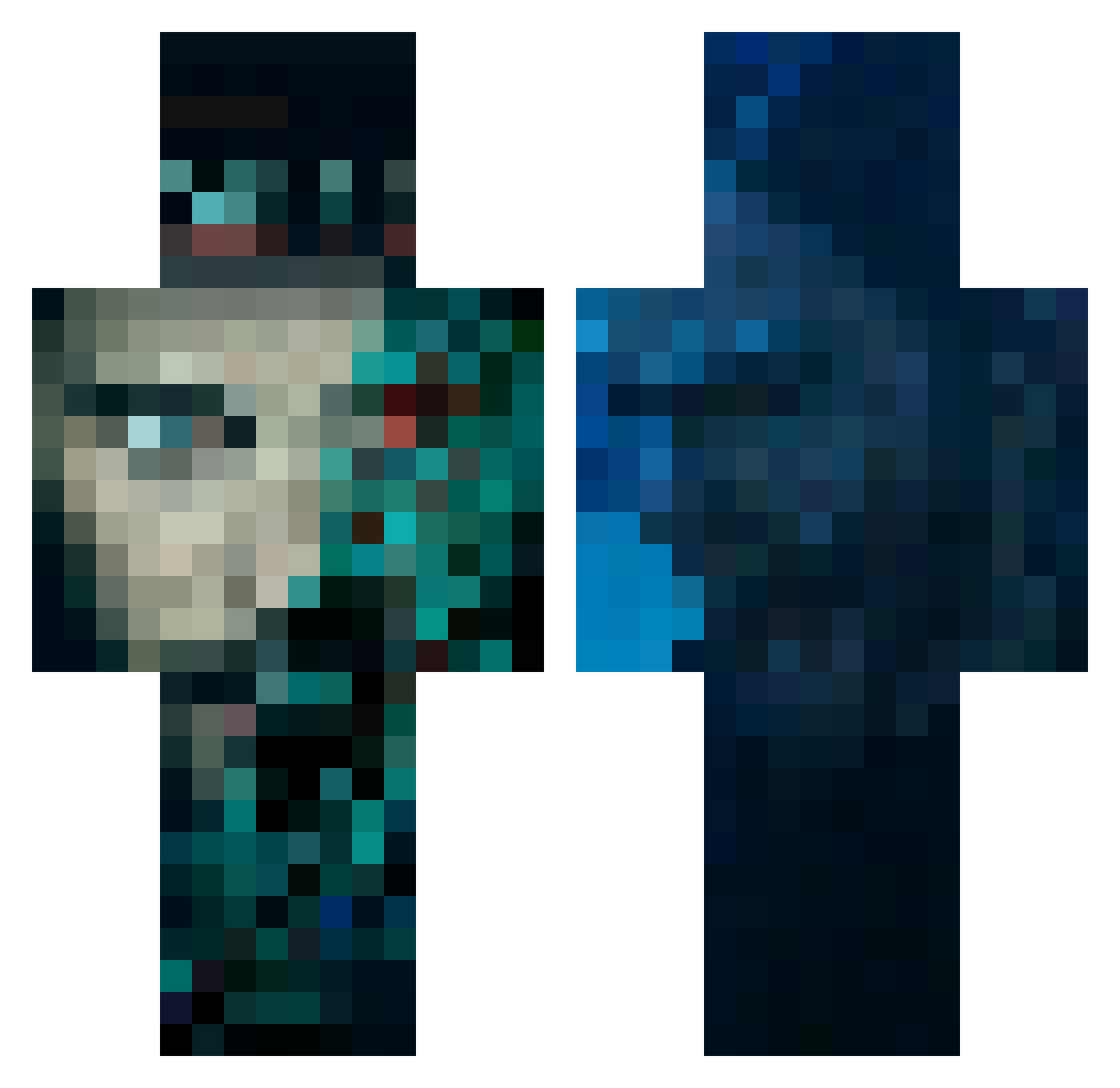 Bato11 Minecraft skin, front and back view