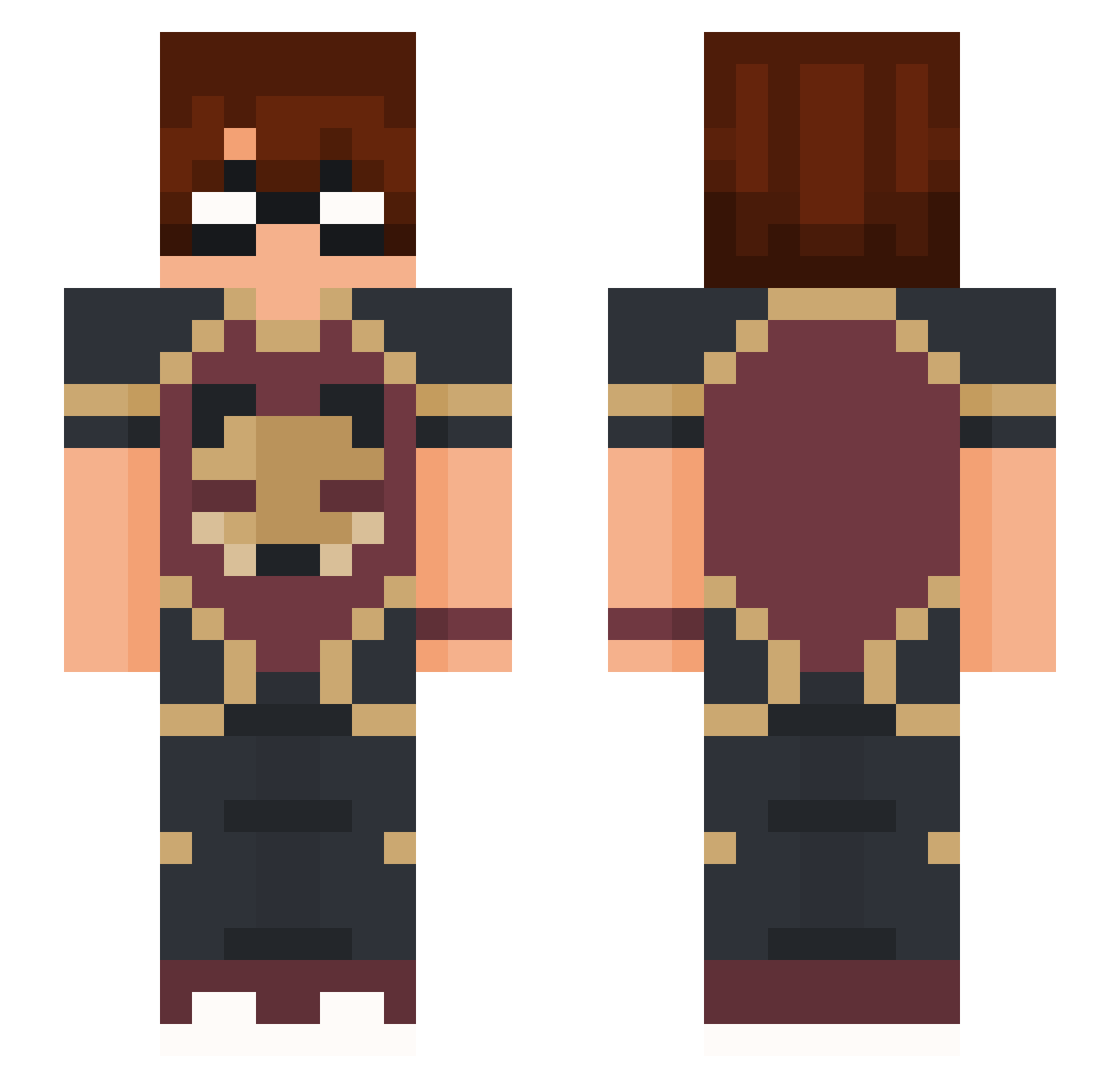 teumessianTerror Minecraft skin, front and back view