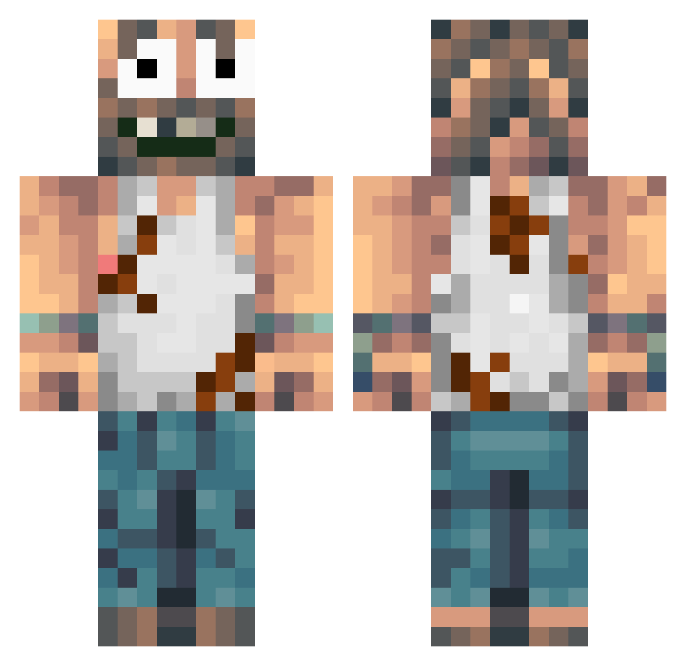RJ_Games21 Minecraft skin, front and back view