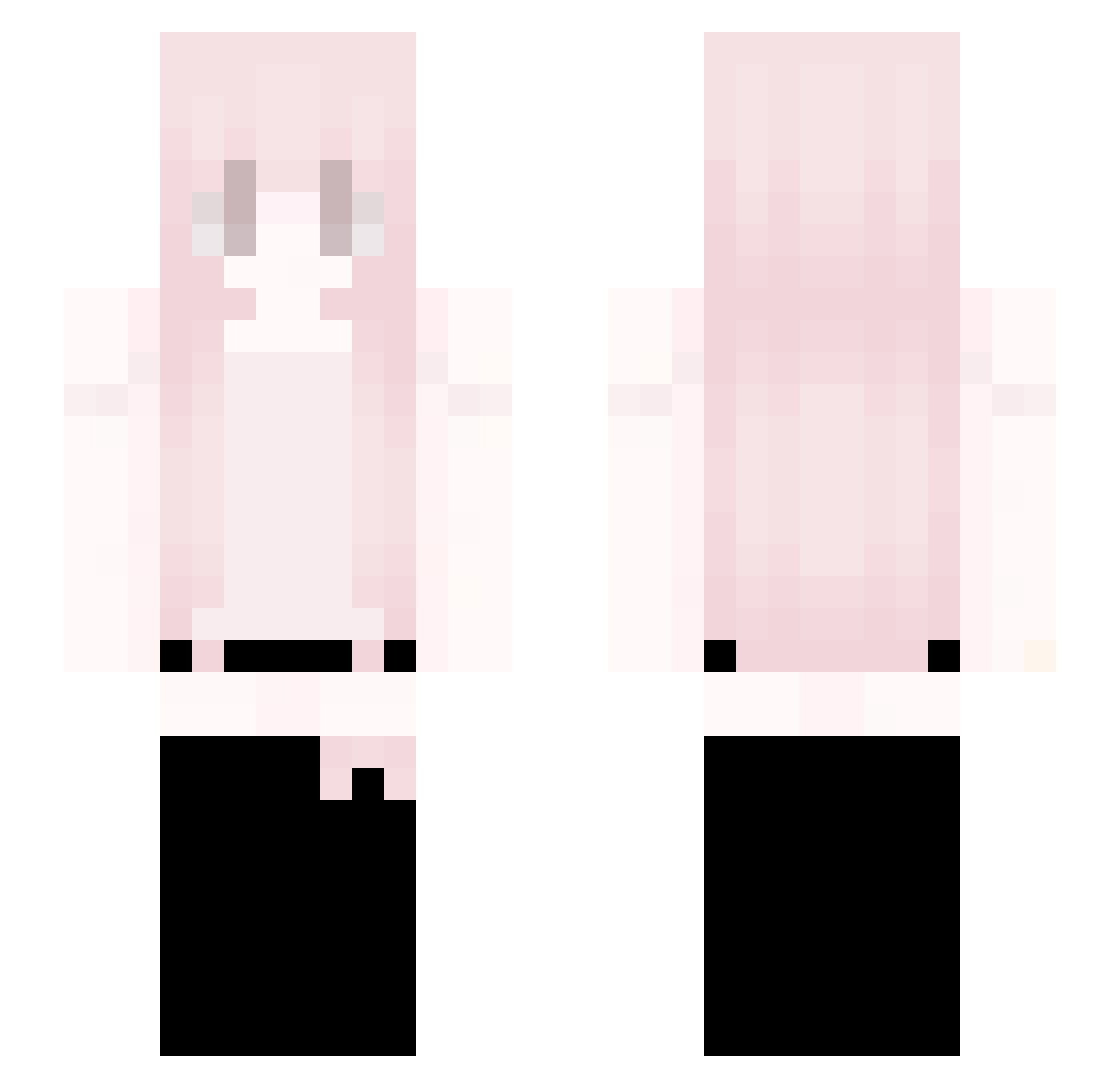 LoveFeels Minecraft skin, front and back view
