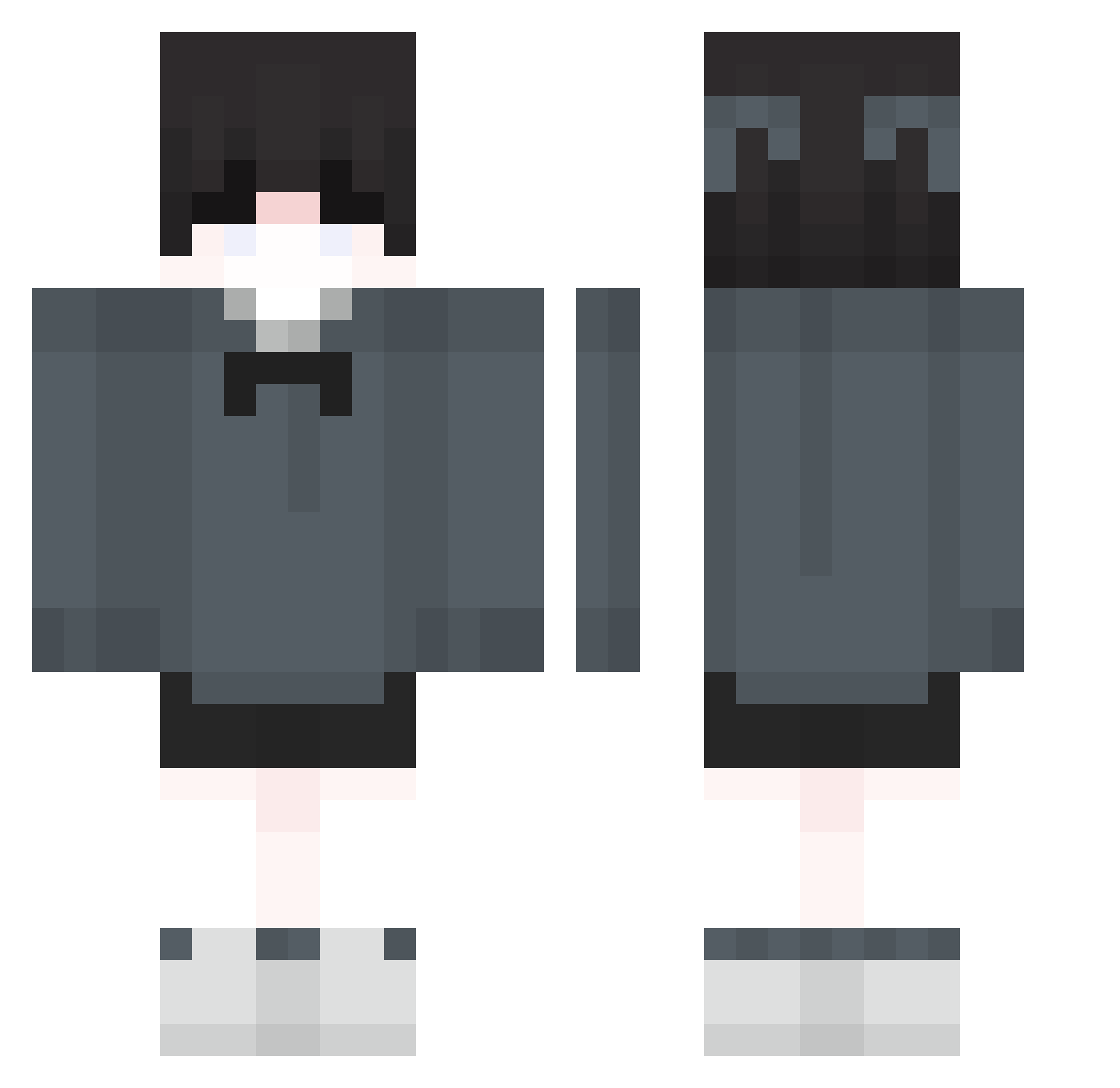 tunafwish Minecraft skin, front and back view