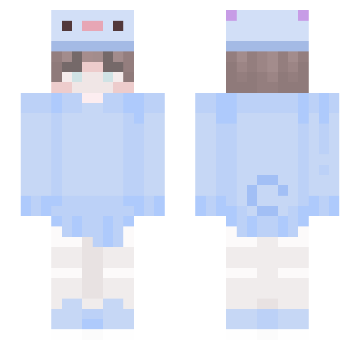 Tagarus Minecraft skin, front and back view