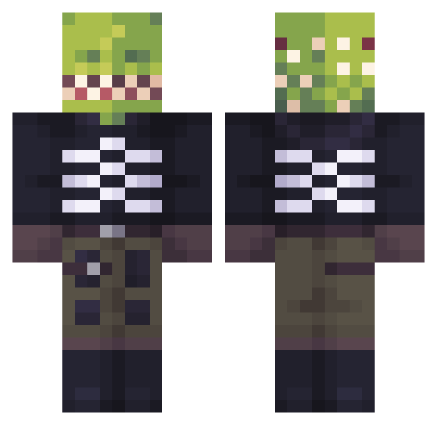 Strag52 Minecraft skin, front and back view