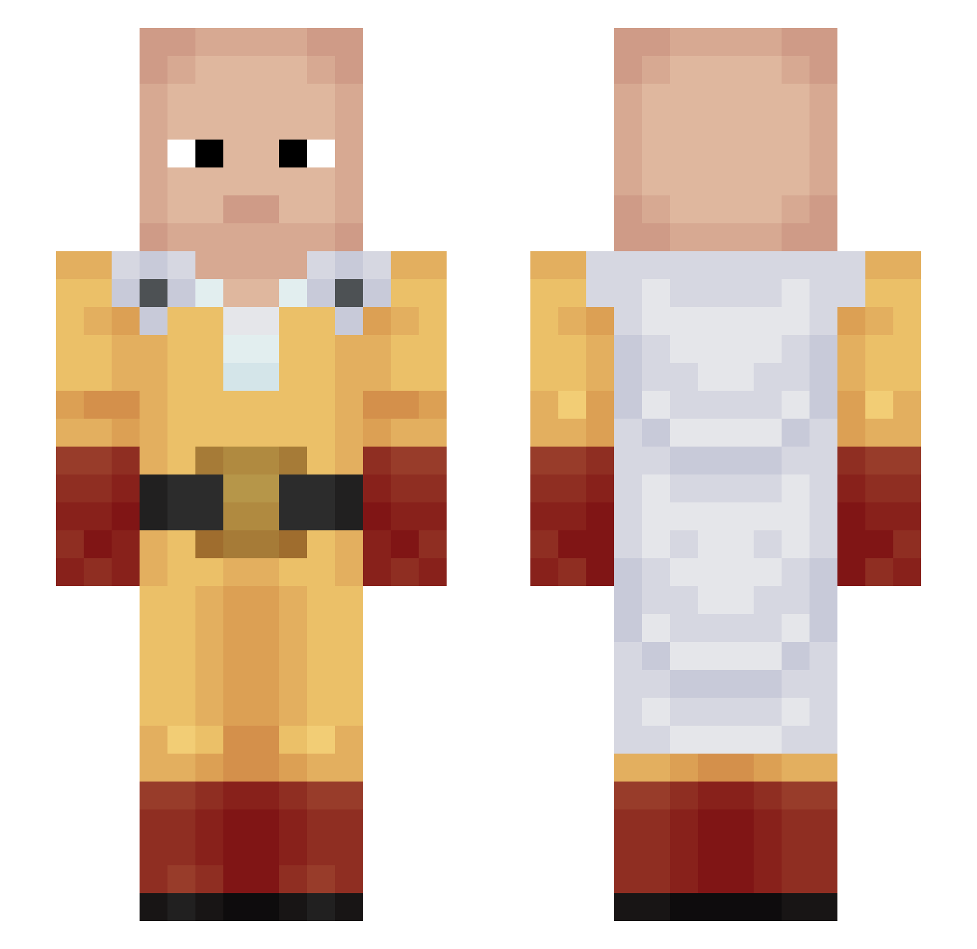 Calvicio7105 Minecraft skin, front and back view