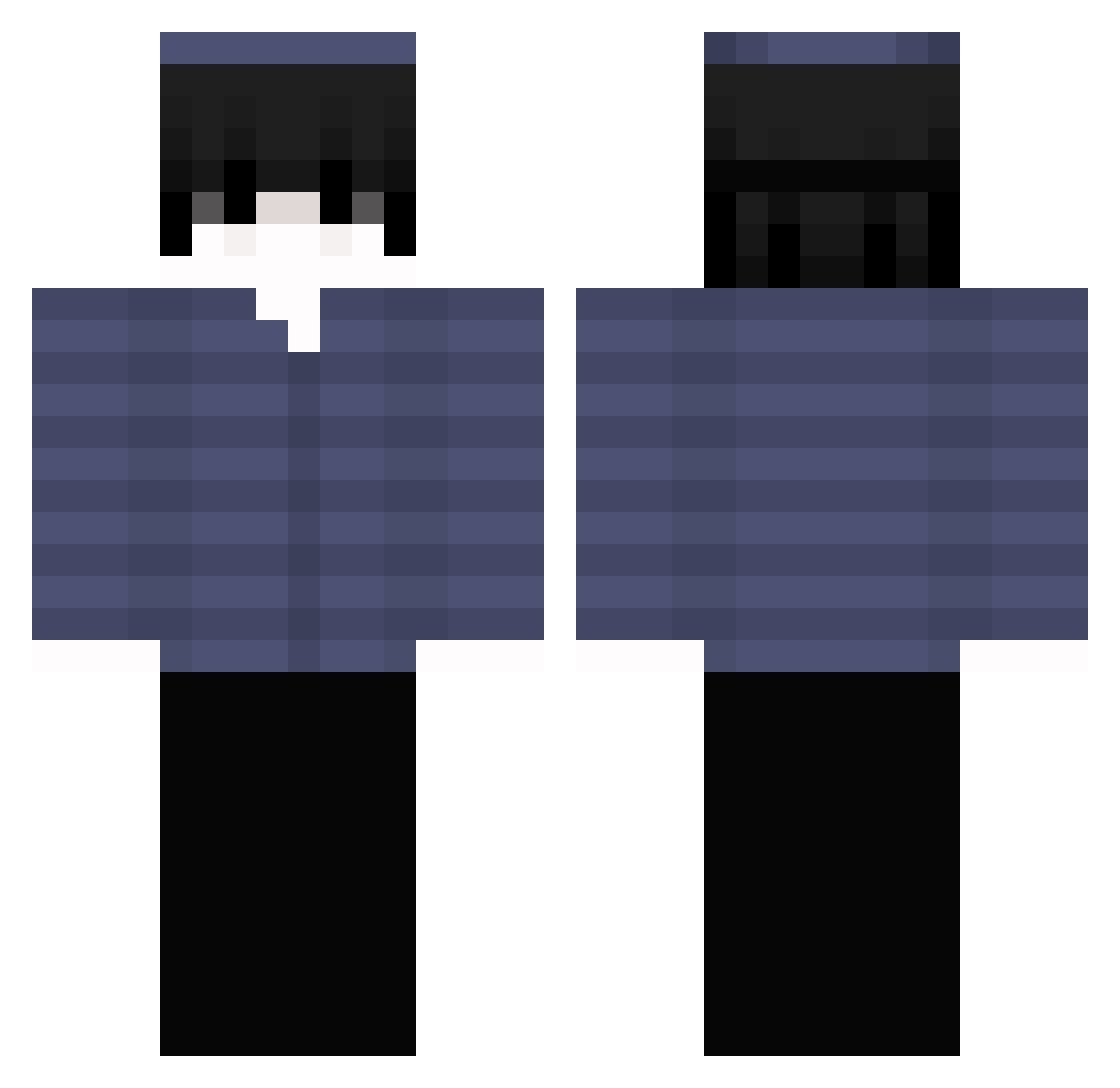 A4_YT Minecraft skin, front and back view