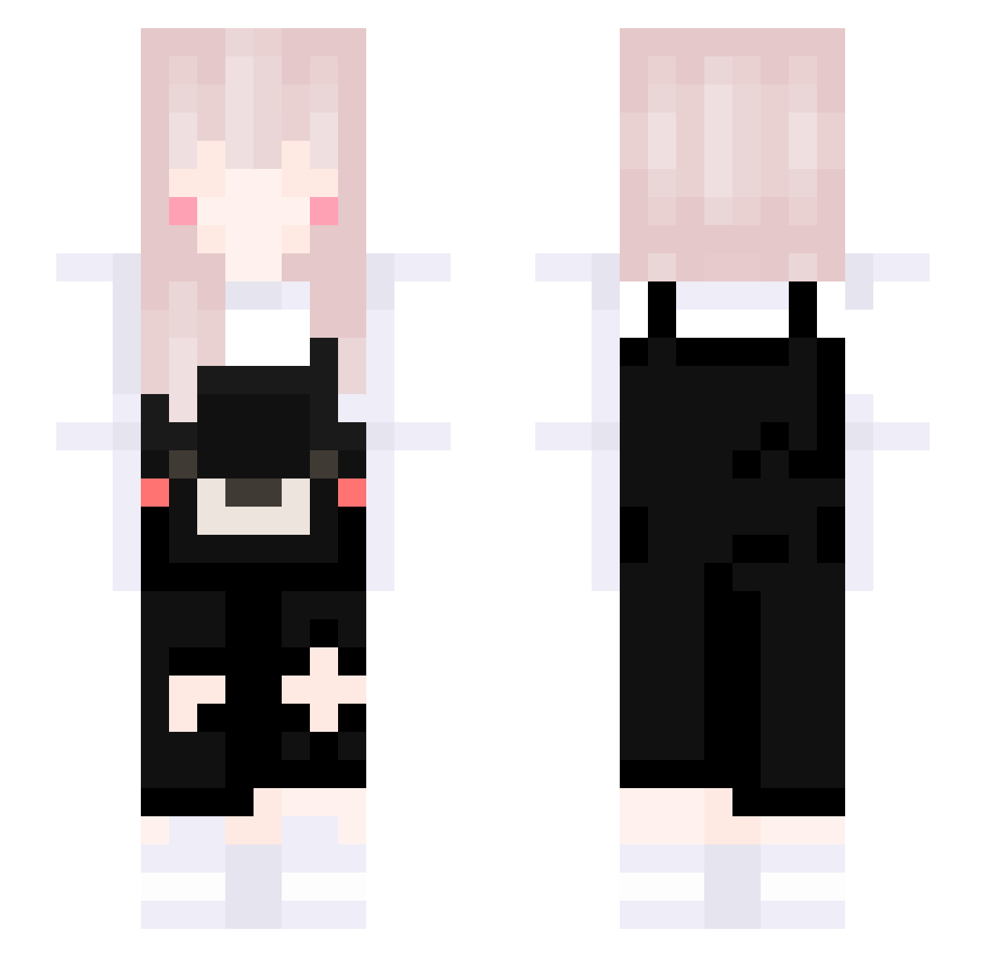 Unlockers Minecraft skin, front and back view
