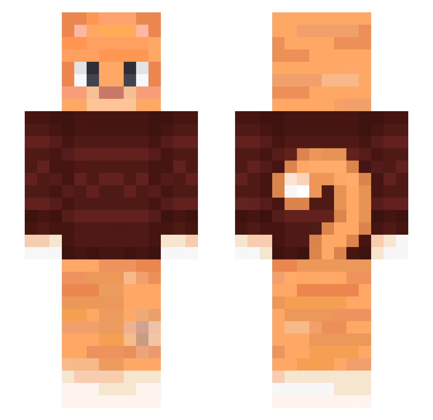 nim81 Minecraft skin, front and back view