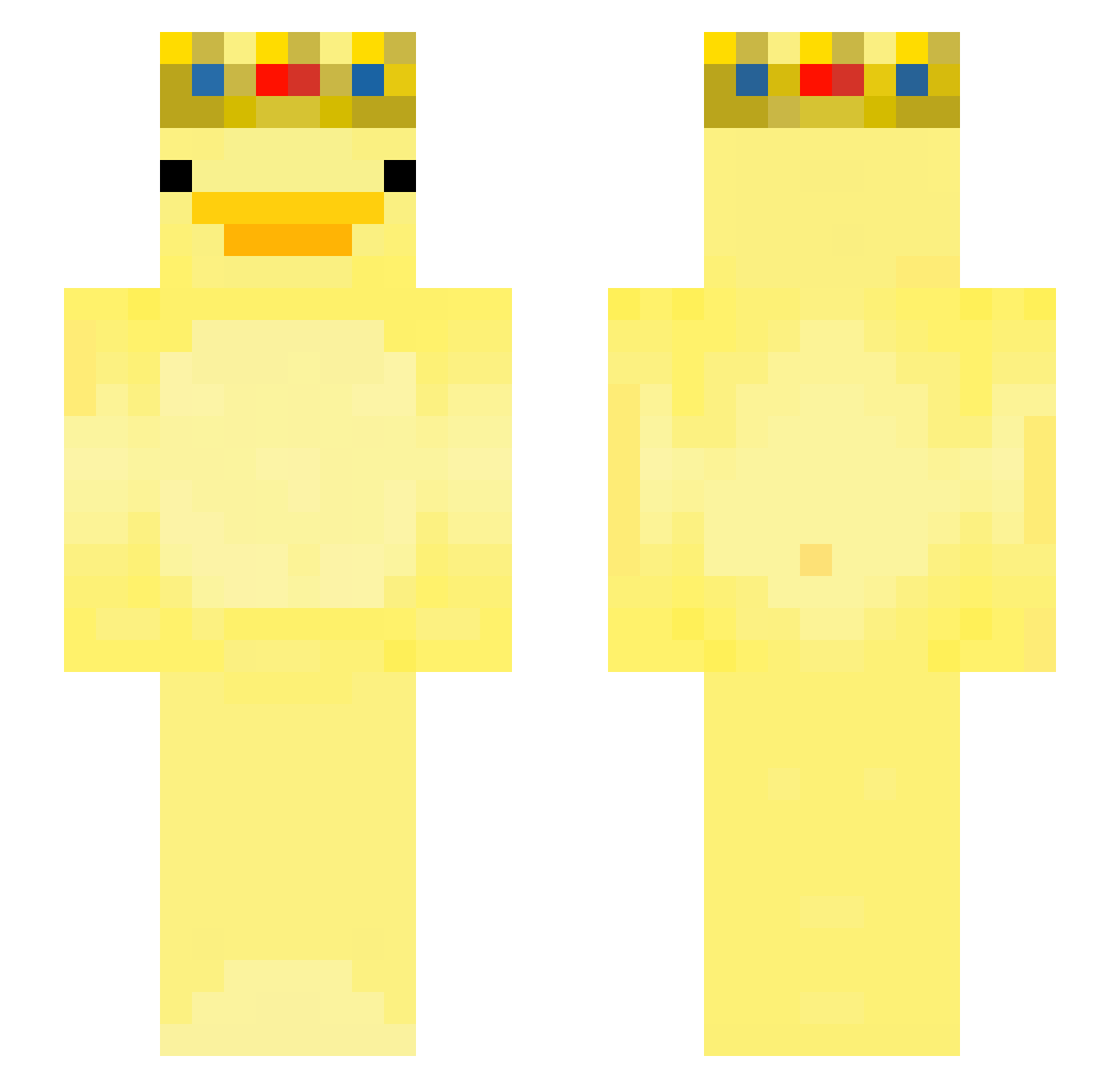 Speey31337 Minecraft skin, front and back view