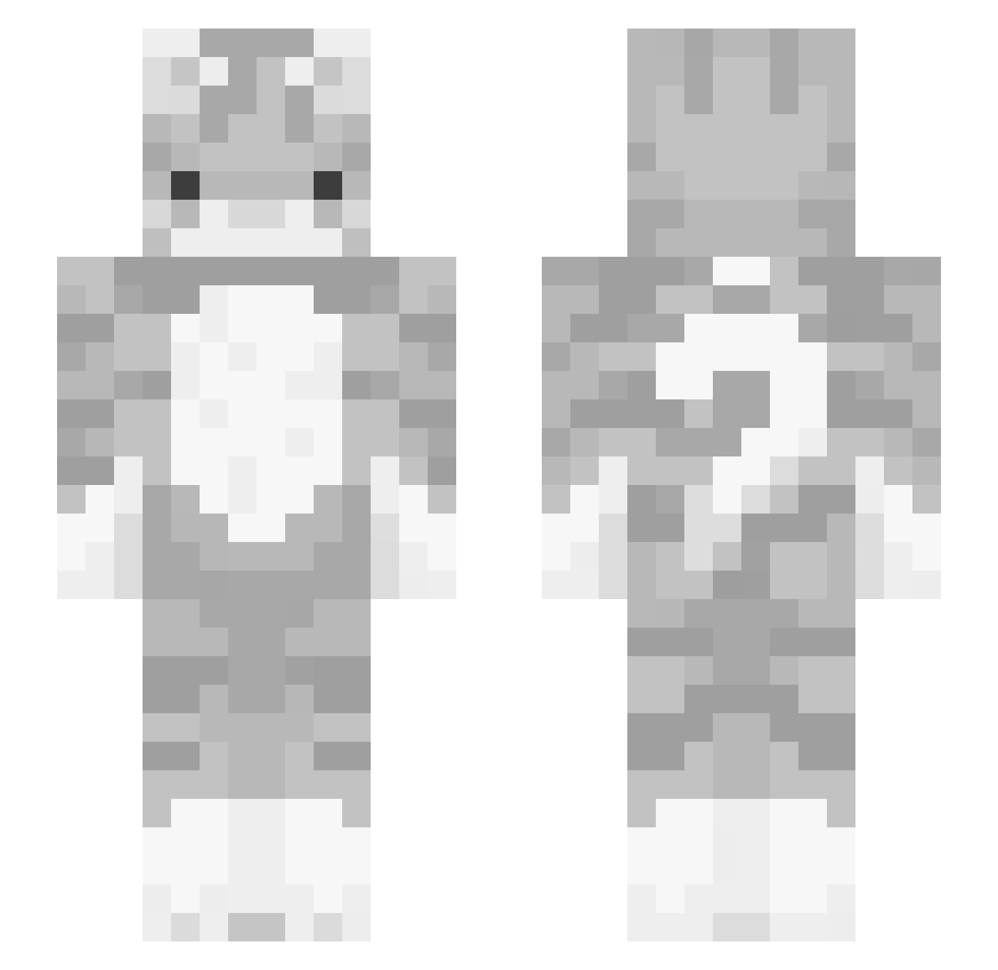 5ixen Minecraft skin, front and back view
