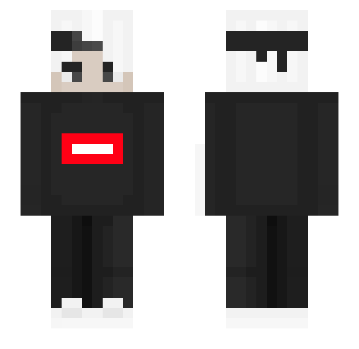 m_skr Minecraft skin, front and back view