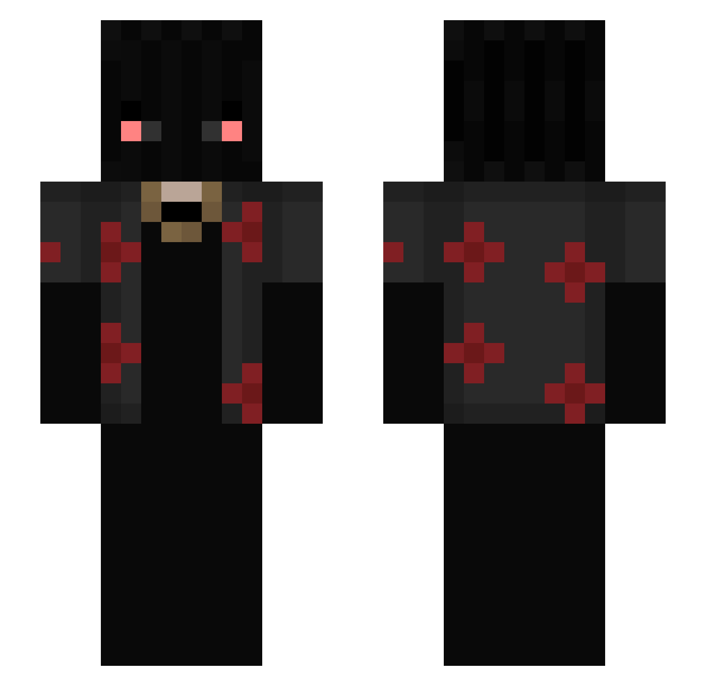 dvoraklover Minecraft skin, front and back view